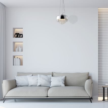 LED Kristallist lühter LUNA 1xE14/40W/230V