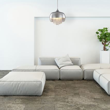 LED Kristallist lühter LUNA 1xE14/40W/230V