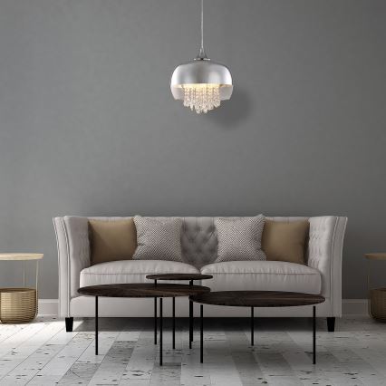 LED Kristallist lühter LUNA 1xE14/40W/230V