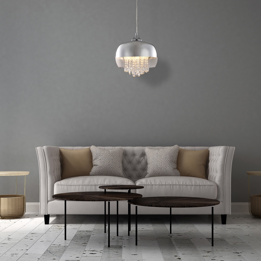 LED Kristallist lühter LUNA 1xE14/40W/230V
