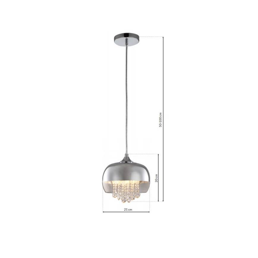 LED Kristallist lühter LUNA 1xE14/40W/230V