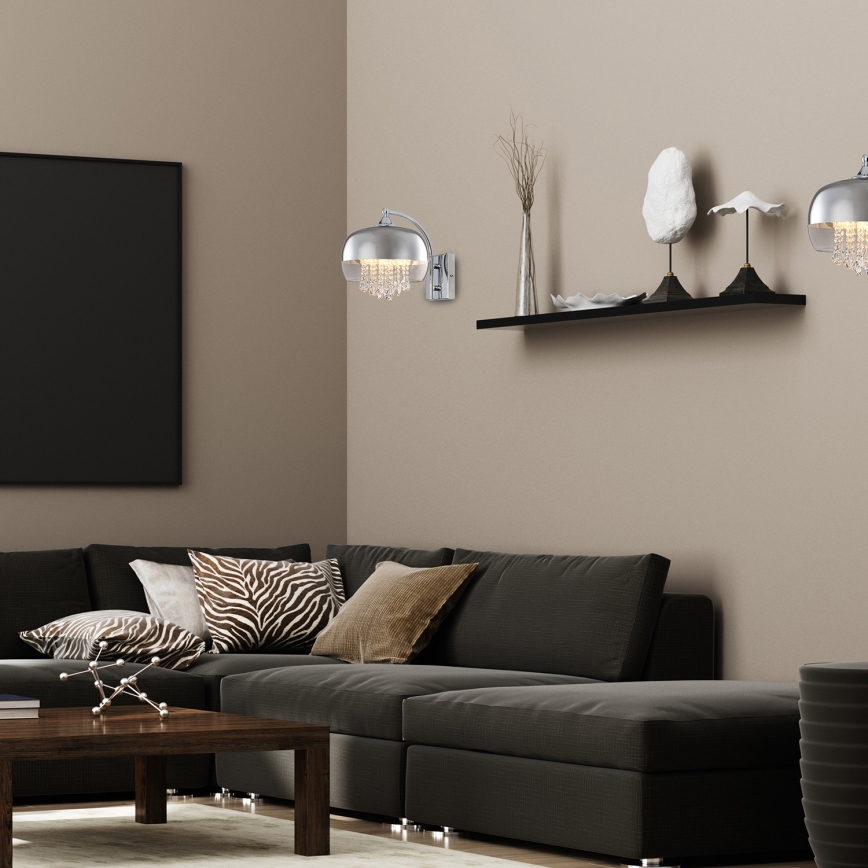 LED Kristallist seinavalgusti LUNA 1xE14/40W/230V