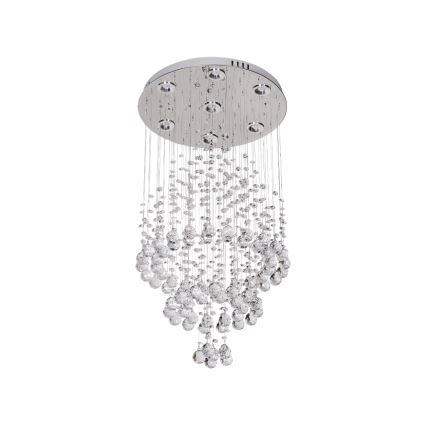 LED-kristallist laelamp NAURU LED/24W/230V Ø 40 cm läikiv kroom + kaugjuhtimispult