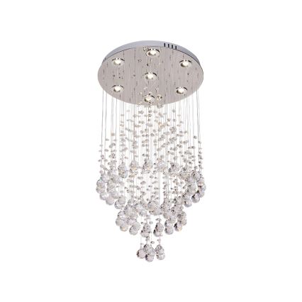LED-kristallist laelamp NAURU LED/24W/230V Ø 40 cm läikiv kroom + kaugjuhtimispult