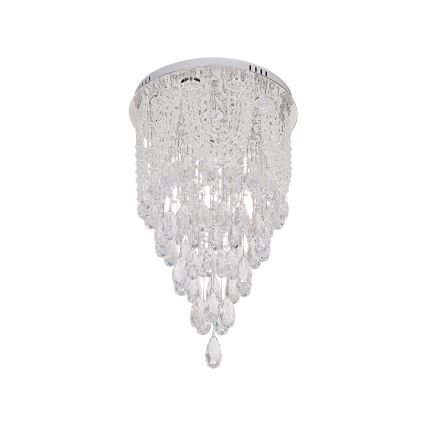 LED-kristalllaelamp MAJURO LED/30W/230V läbimõõt 40 cm läikiv kroom + kaugjuhtimispult