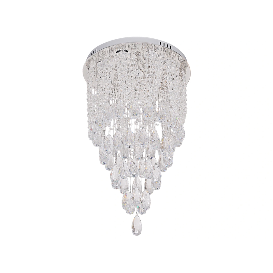 LED-kristalllaelamp MAJURO LED/30W/230V läbimõõt 40 cm läikiv kroom + kaugjuhtimispult