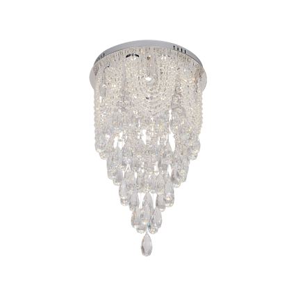 LED-kristalllaelamp MAJURO LED/30W/230V läbimõõt 40 cm läikiv kroom + kaugjuhtimispult