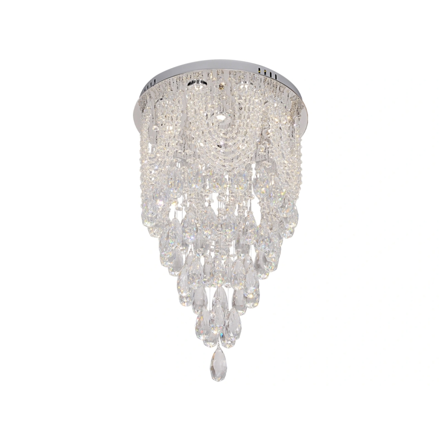 LED-kristalllaelamp MAJURO LED/30W/230V läbimõõt 40 cm läikiv kroom + kaugjuhtimispult
