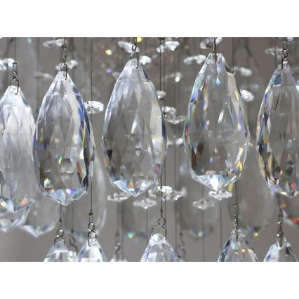 LED-kristalllaelamp MAJURO LED/30W/230V läbimõõt 40 cm läikiv kroom + kaugjuhtimispult