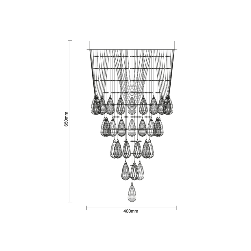 LED-kristalllaelamp MAJURO LED/30W/230V läbimõõt 40 cm läikiv kroom + kaugjuhtimispult