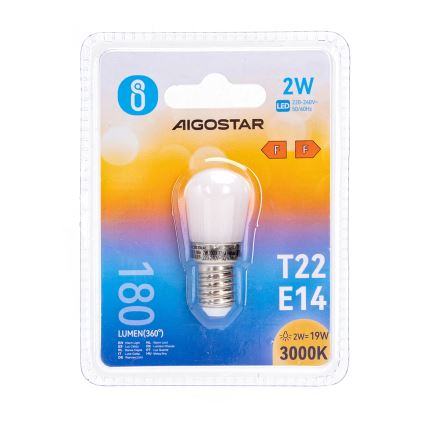 LED Külmkapi pirn T22 E14/2W/230V 3000K - Aigostar