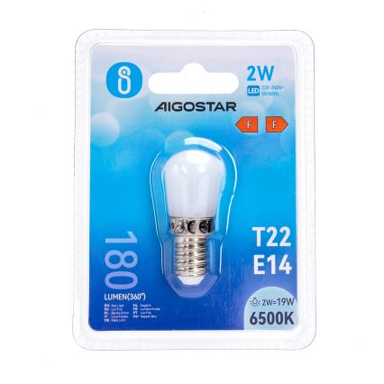 LED Külmkapi pirn T22 E14/2W/230V 6500K - Aigostar