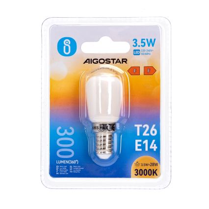 LED Külmkapi pirn T26 E14/3,5W/230V 3000K - Aigostar