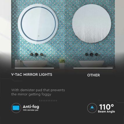 LED Kütteelemendi ja taustvalgustusega vannitoapeegel LED/25W/230V IP44 3000K/4000K/6400K