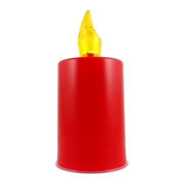 LED Küünal LED/2xAA soe valge 10,8 cm punane