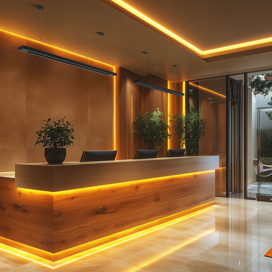 LED Lae-/rippvalgusti PLANK LED/20/30/40W/230V 2700/4000/6000K CRI 90 must
