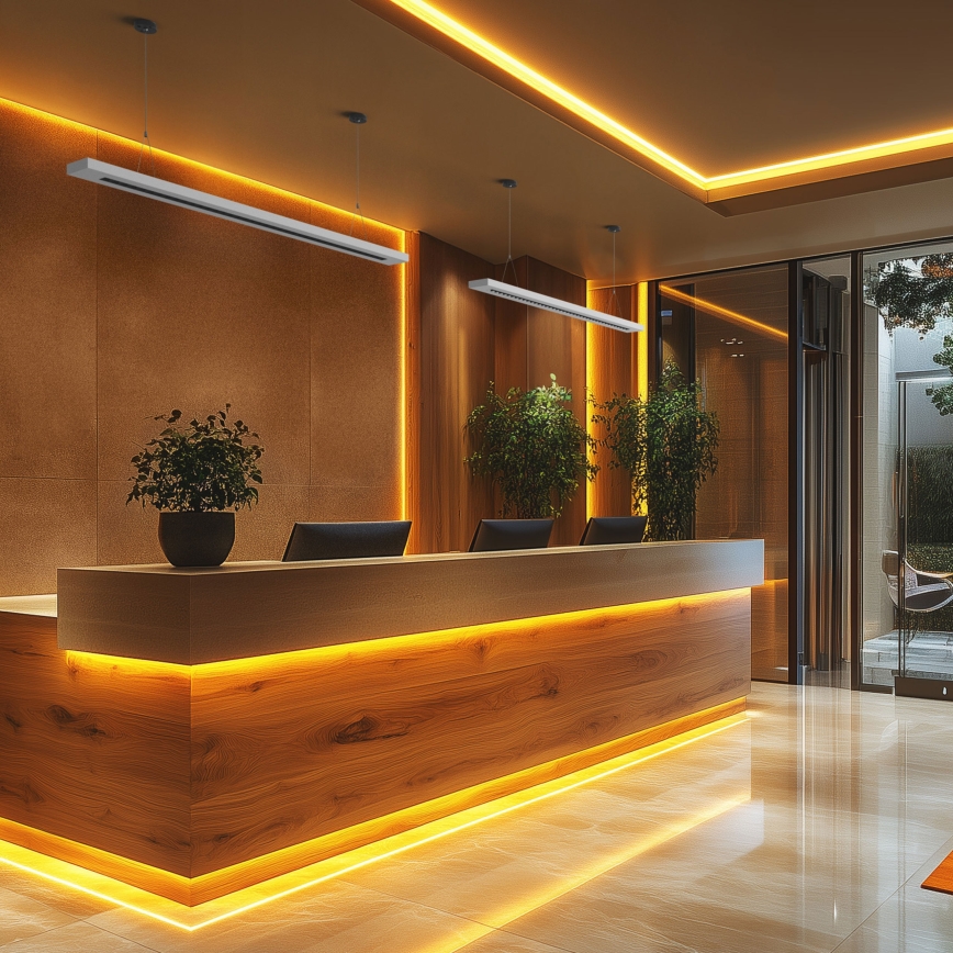 LED laevalgusti/rippvalgusti PLANK LED/20/30/40W/230V 2700/4000/6000K CRI 90 valge