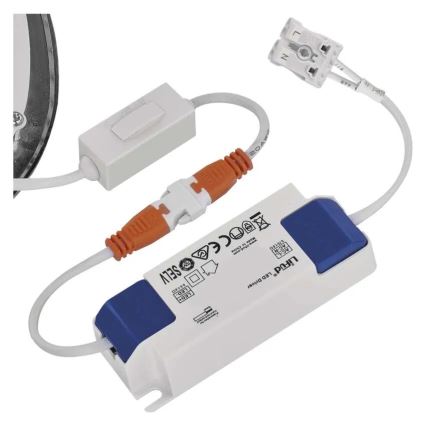 LED lae sisse paigaldatav valgusti NEXXO LED/18W/230V 3000/3500/4000K hõbedane läbimõõt 22,5 cm