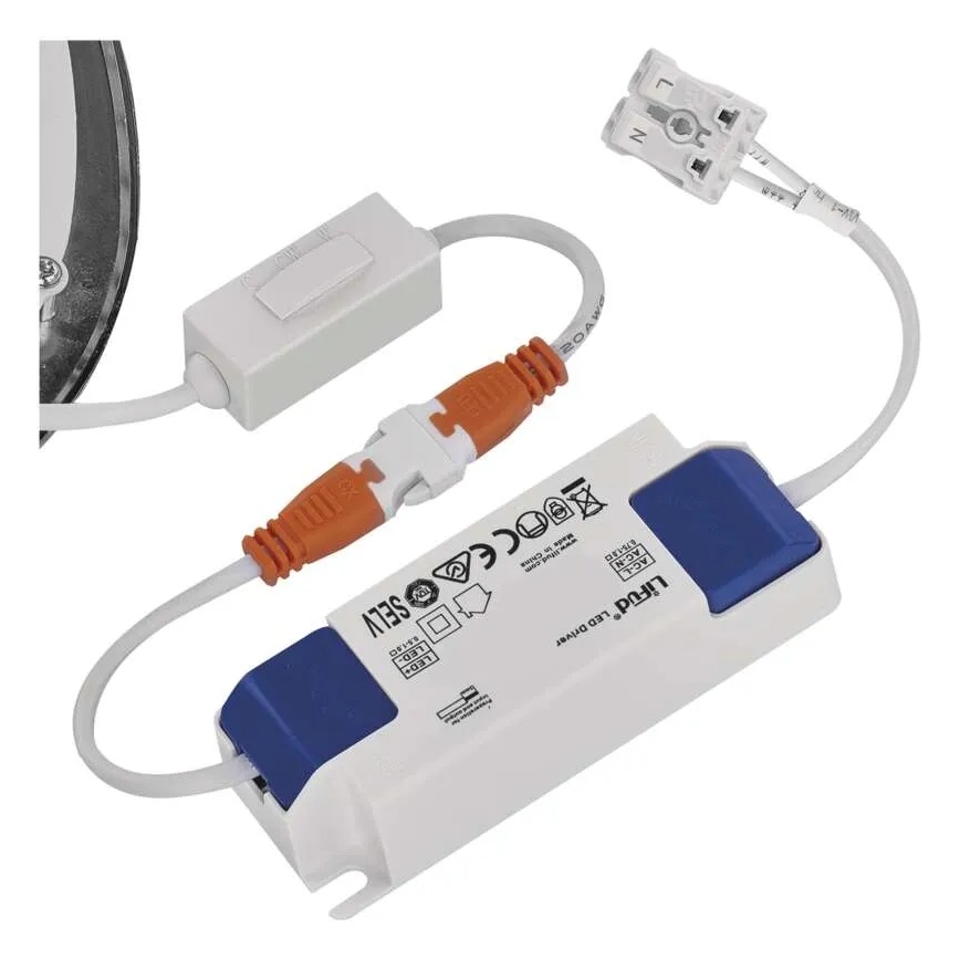 LED lae sisse paigaldatav valgusti NEXXO LED/18W/230V 3000/3500/4000K hõbedane läbimõõt 22,5 cm