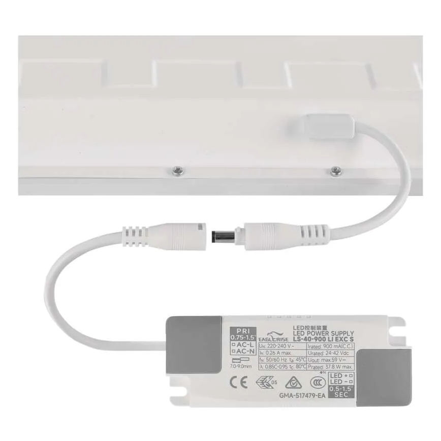 LED lae sissepaigaldatav paneel DIXXO LED/36W/230V 4000K UGR19 60x60 cm valge