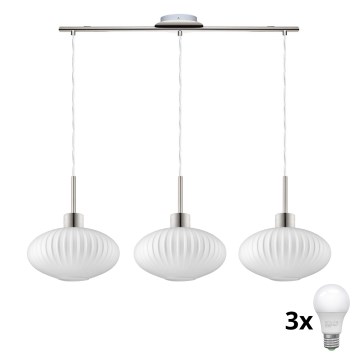 LED Laed HARMA 3xE27/60W/230V mattkroom/valge