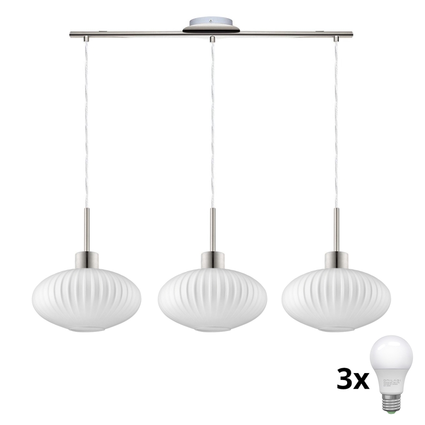 LED Laed HARMA 3xE27/60W/230V mattkroom/valge
