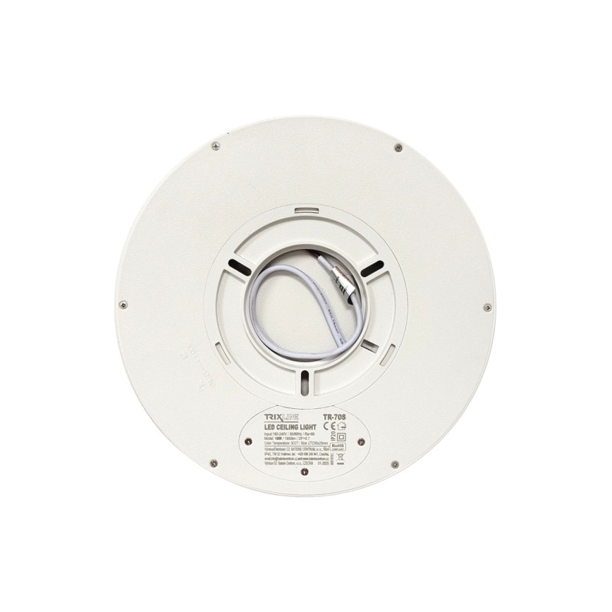 LED-laelamp, 18 W/230 V, 3000/4000/6500 K, läbimõõt 23 cm, valge