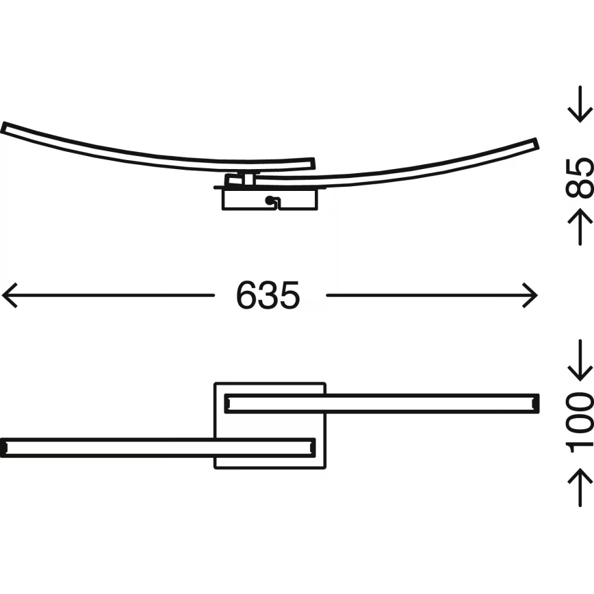 LED laelamp 2xLED/6W/230V 3000K mattkroom