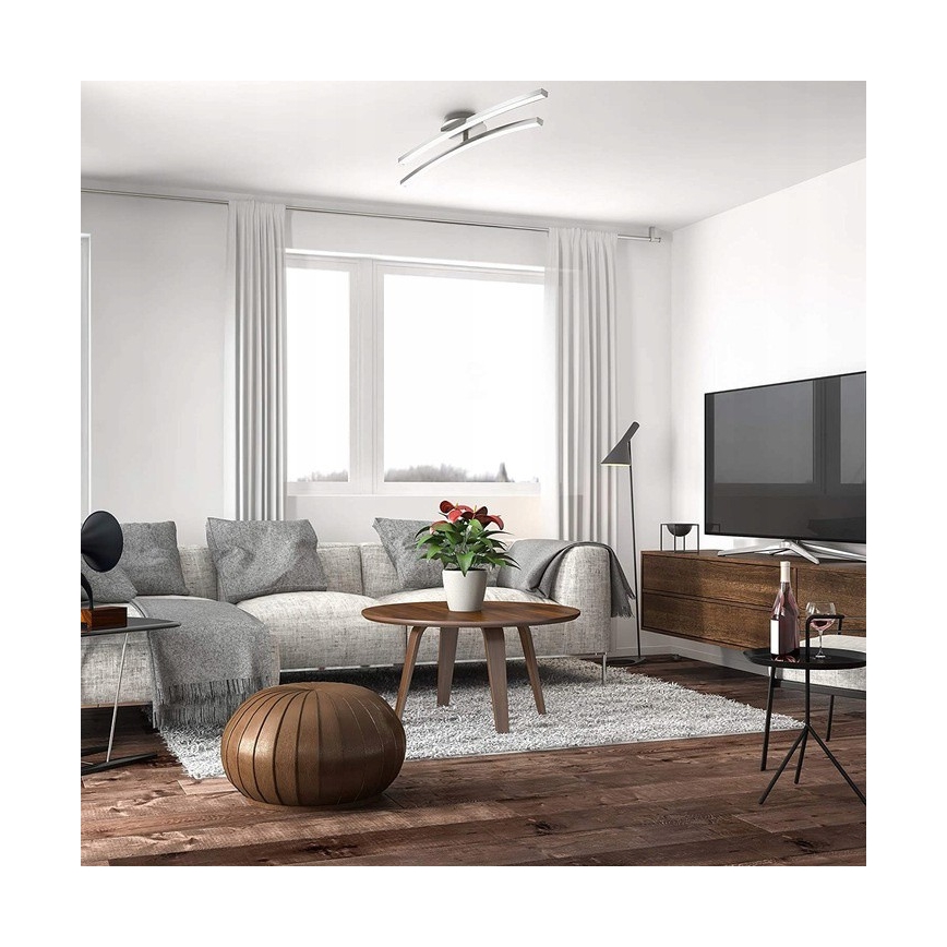 LED laelamp 2xLED/6W/230V läikiv kroom