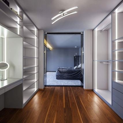 LED laelamp 2xLED/6W/230V läikiv kroom