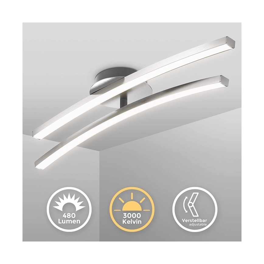 LED laelamp 2xLED/6W/230V läikiv kroom