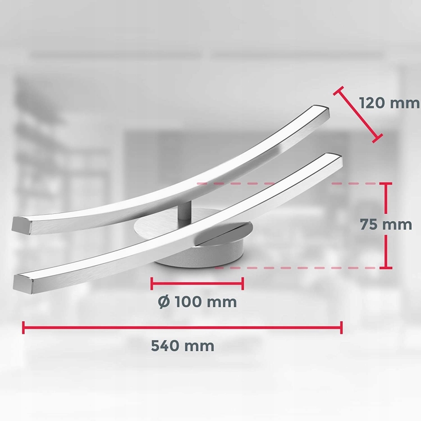 LED laelamp 2xLED/6W/230V läikiv kroom