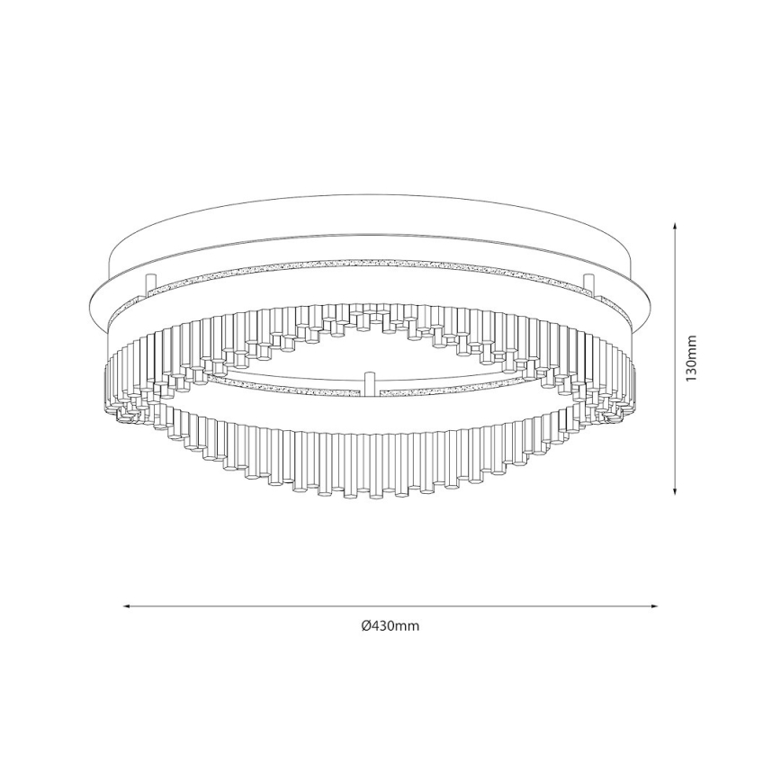 LED-laelamp 36W/230V, läbimõõt 43 cm, kuldne