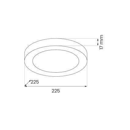 LED laelamp EVORA LED/18W/230V 3000/4000/6000K läbimõõt 22,5 cm valge