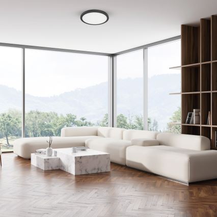 LED laelamp EVORA LED/24W/230V 3000/4000/6000K läbimõõt 30 cm must