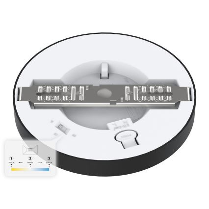 LED laelamp EVORA LED/6W/230V 3000/4000/6000K läbimõõt 14 cm must