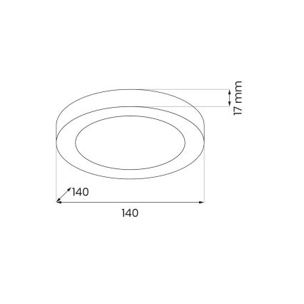 LED laelamp EVORA LED/6W/230V 3000/4000/6000K läbimõõt 14 cm valge