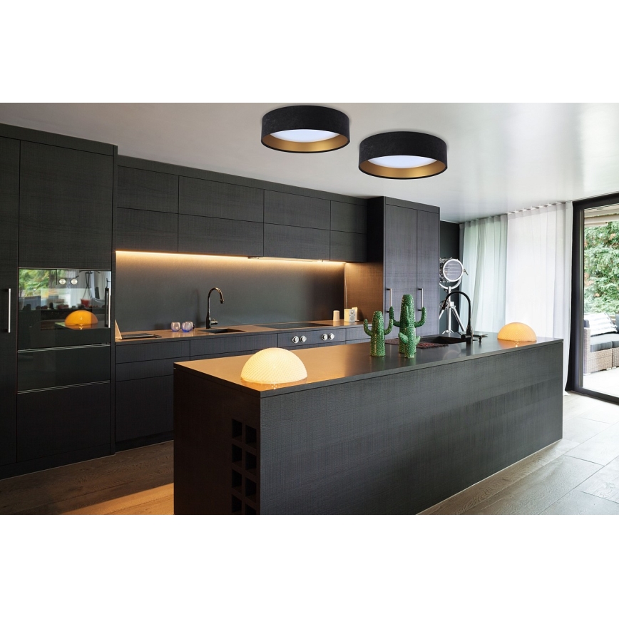 LED laelamp GALAXY LED/24W/230V ⌀ 44 cm must/kuldne