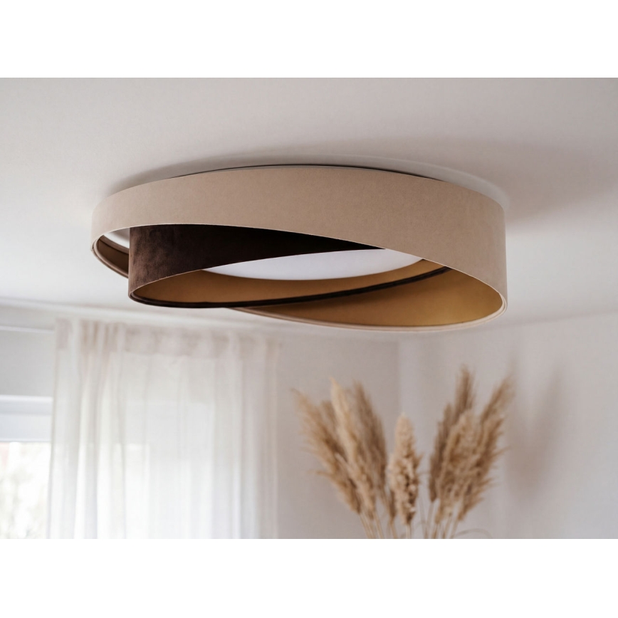 LED laelamp GALAXY MODERN LED/24W/230V läbimõõt 55 cm beež/pruun/kuldne