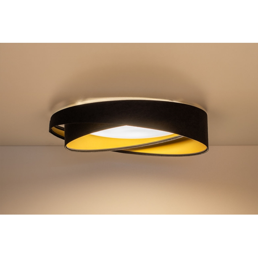 LED-laelamp GALAXY MODERN LED/24W/230V Ø 55 cm must/kuldne
