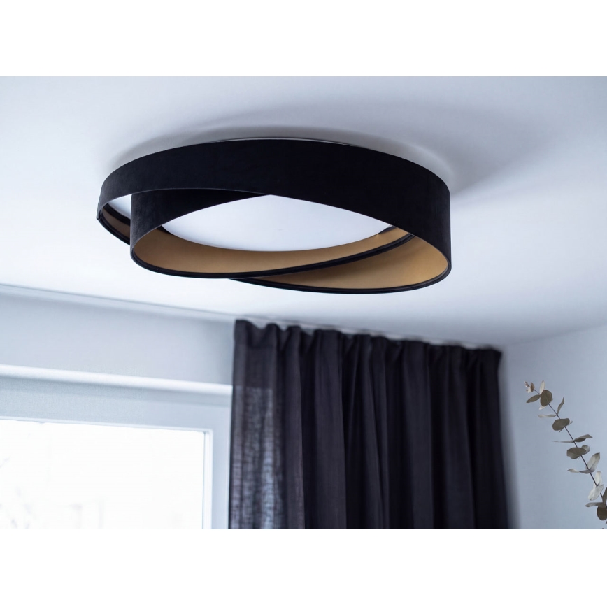LED-laelamp GALAXY MODERN LED/24W/230V Ø 55 cm must/kuldne
