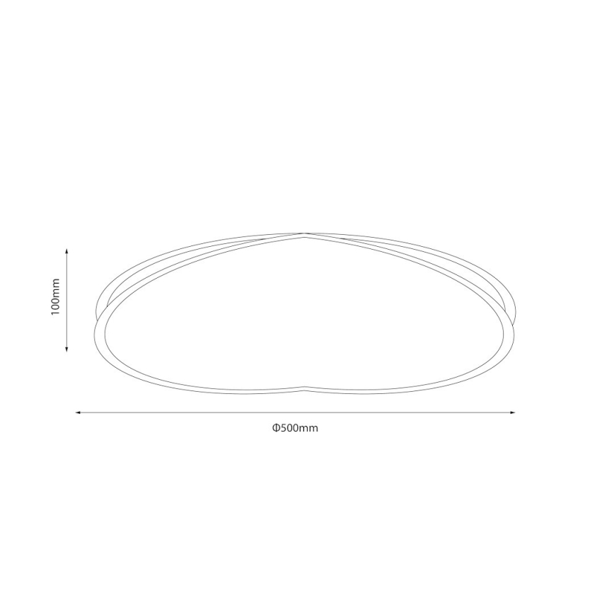 LED laelamp HALO LED/38W/230V Ø 50 cm must