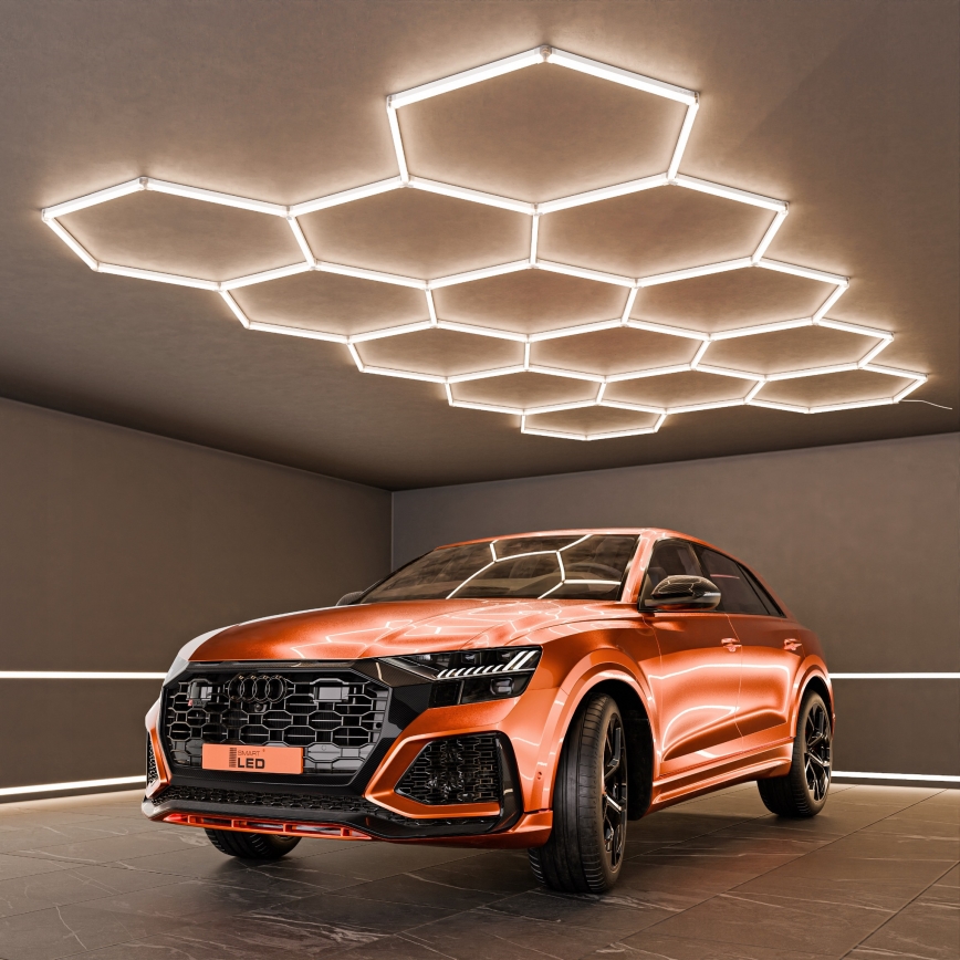 LED laelamp HEXAGON LED/456W/85-265V 4000K 522x298 cm CRI 90 IP54 valge