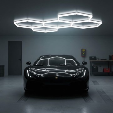 LED laelamp HEXLINE LED/216W/230V 6500K 208x300 cm valge