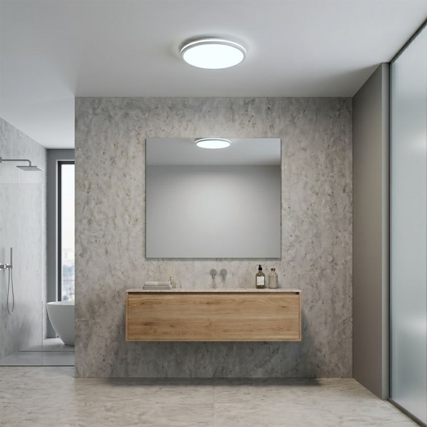 LED laelamp HUGO 12/18/24W, 230V, 3000/4000/6500K, läbimõõt 30 cm, IP54, valge