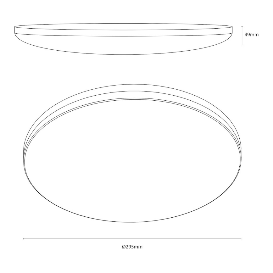 LED laelamp HUGO 12/18/24W, 230V, 3000/4000/6500K, läbimõõt 30 cm, IP54, valge