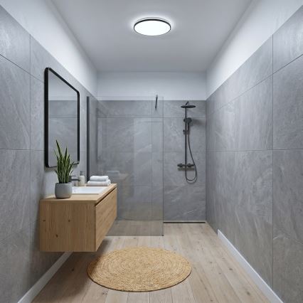LED laevalgusti HUGO LED/12/18/24W/230V 3000/4000/6500K läbimõõt 30 cm IP54 must