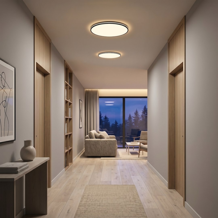 LED laevalgusti HUGO LED/16/24/32W/230V 3000/4000/6500K läbimõõt 37 cm IP54 must