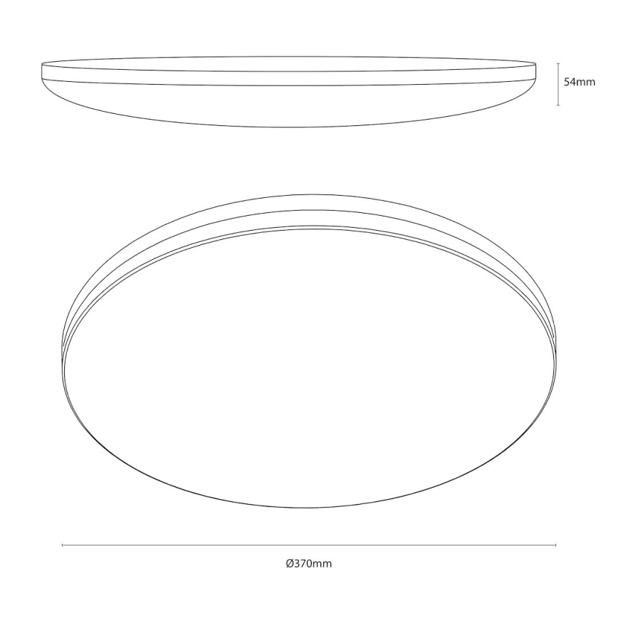 LED laevalgusti HUGO LED/16/24/32W/230V 3000/4000/6500K läbimõõt 37 cm IP54 must