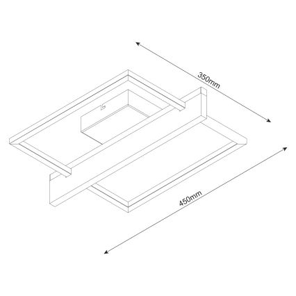 LED laelamp LARYSA LED/11,5W/230V 35x45 cm männipuit